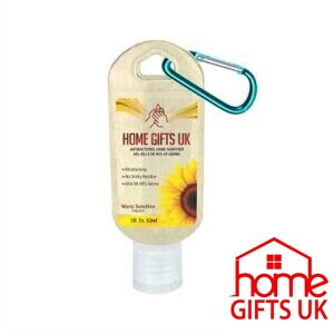 warm sunshine hand sanitiser with keychain